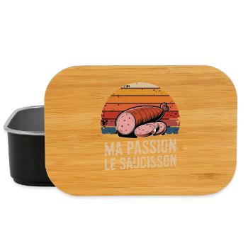  Ma Passion Le Saucisson Französische Wurstliebe - Lunch Box - Schwarz - Vorne