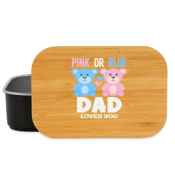 Pink Oder Blau Papa Liebt Dich - Lunch Box - Schwarz - Vorne