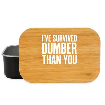 I survived "Dumber Than You" (Funny Men - Lunch Box - black - Front