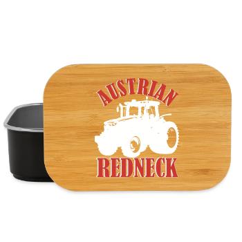 Austrian Redneck – Alpine style with tractor and beer - Lunch Box - black - Front