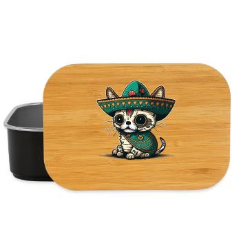 Sombrero en sucre mexicain de chat - Boîte à goûter - noir - Devant