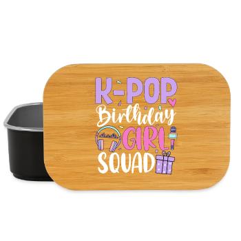 K Pop Birthday Girl Squad - Lunch Box - Schwarz - Vorne