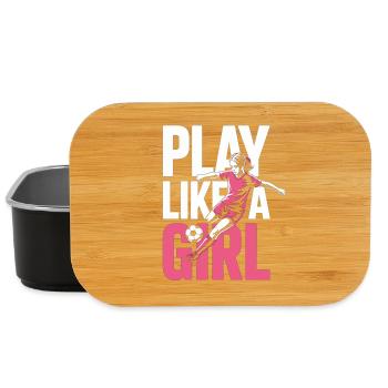 Soccer Girl T-Shirt Play Like A Girl Fußball - Lunch Box - black - Front