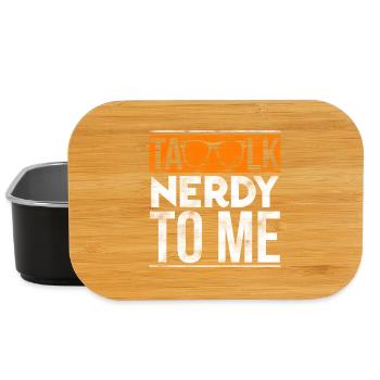 Talk Nerdy To Me Retro Orange Sunglasses Art - Lunch Box - black - Front