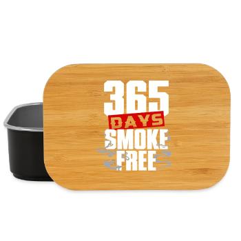 Non-smoking Ex Smoker 365 Days Smoke Free - Lunch Box - black - Front
