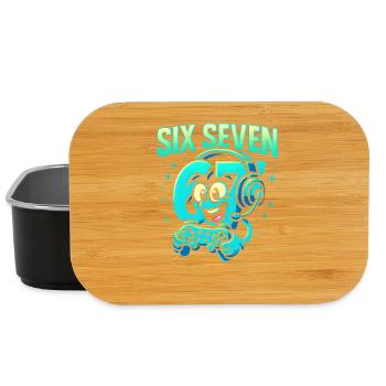 Six Seven Gamer Mascot Italian Brainrot Gaming - Lunch Box - black - Front
