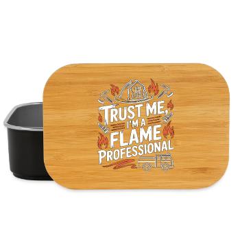 Fire Lieutenant Trust Me I'm A Flame Rescue Team - Lunch Box - black - Front