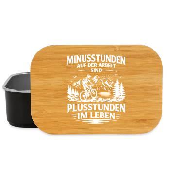 Minusstunden auf der Arbeit Plusstunden im Leben - Lunch Box - Schwarz - Vorne