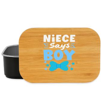 Sa nièce dit que la fête de révélation du genre des jeunes - Boîte à goûter - noir - Devant