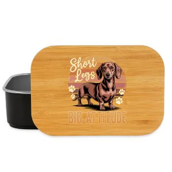 Teckel de race de chien drôle - Boîte à goûter - noir - Devant