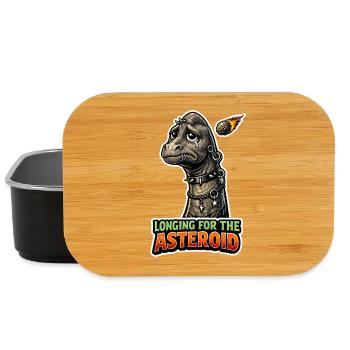 Emo Dinosaur, Sad Dino, Emotional - Lunch Box - black - Front