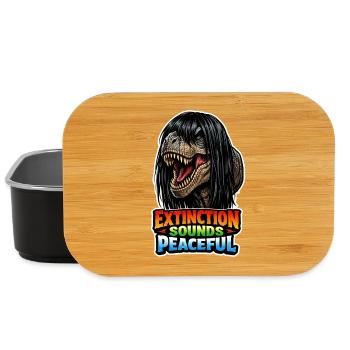 Emo Dinosaur, Sad Dino, Emotional - Lunch Box - black - Front