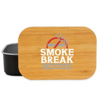 Non-smoking Ex Smoking Smoke Break Cancelled - Lunch Box - black - Front