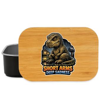 Emo Dinosaur, Sad Dino, Emotional - Lunch Box - black - Front