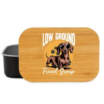 Teckel de race de chien drôle - Boîte à goûter - noir - Devant