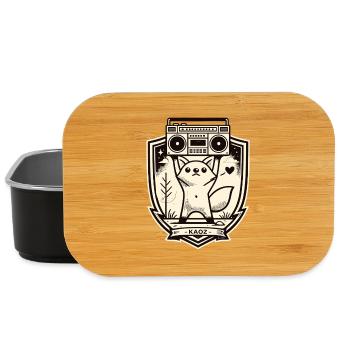 Kitty Boombox Wappen - Lunch Box - Schwarz - Vorne