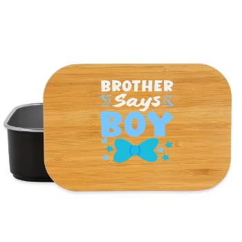 Bruder Sagt Junge Gender Reveal Party - Lunch Box - Schwarz - Vorne