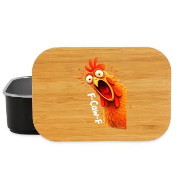 F-Caw-F Graphique drôle de mème de coq de poulet - Boîte à goûter - noir - Devant