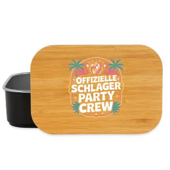 Schlager Party Crew Mallorca Flamingo JGA Malle - Lunch Box - Schwarz - Vorne