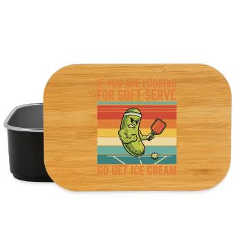 Pickleball Lustiger Softaufschlong Hol Eiscreme - Lunch Box - Schwarz - Vorne