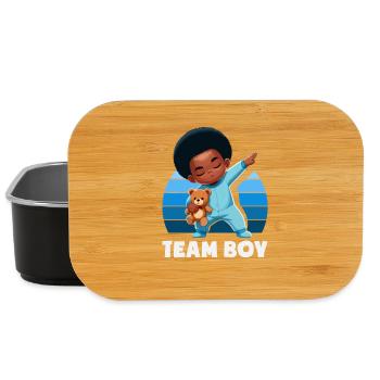 Team Boy Dabbing Baby Black Gender Reveal - Lunch Box - black - Front