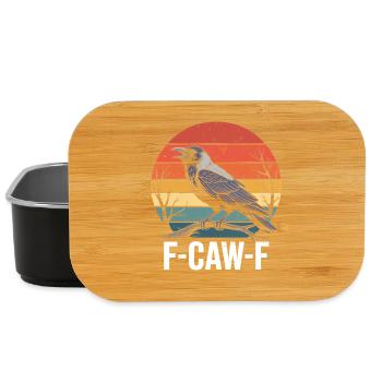F-Caw-F Crow Raven Dark Gothic Humor Funny Goth - Lunch Box - black - Front
