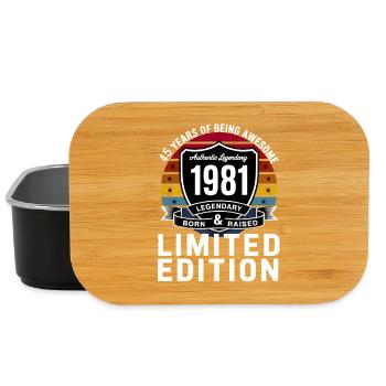Vintage 1981 45th Birthday Gift Men Women 45 - Boîte à goûter - noir - Devant
