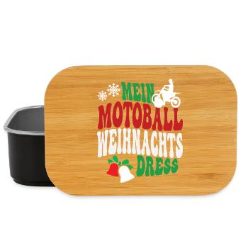 Weihnachten Motoball Spielerin Motoballspielerin - Lunch Box - Schwarz - Vorne