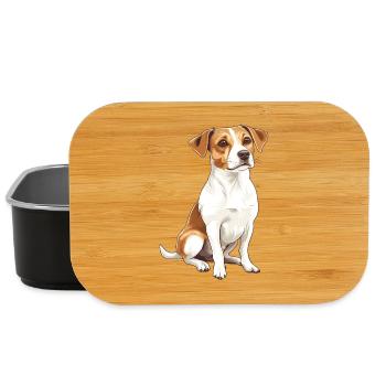 Jack Russel Terrier Design Illustration - Boîte à goûter - noir - Devant