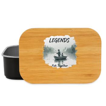 Légendes de la pêche Père Fils - Boîte à goûter - noir - Devant