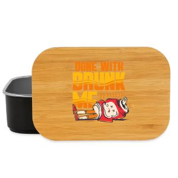 Antialcoholic Abstinent Done With Drunk Me - Lunch Box - black - Front