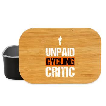 Unbezahlter Radkritiker, lustiger Radfahrer-Slogan - Lunch Box - Schwarz - Vorne