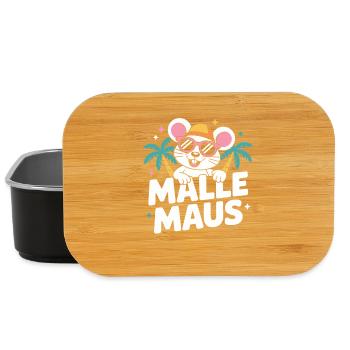 Mallemaus JGA Frauen Mallorca Fan Party Malle Maus - Lunch Box - Schwarz - Vorne