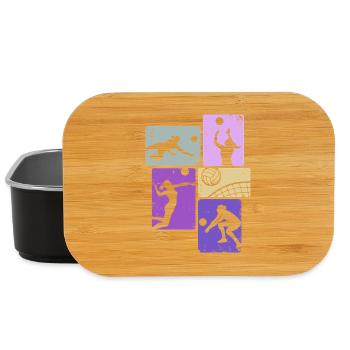 Volleyball Girls Beach Volleyball Volleyball Player - Lunch Box - black - Front