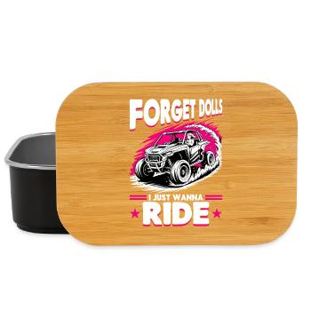 UTV Off Road Girl Woman 4 Wheeler Side by side - Lunch Box - black - Front
