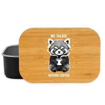 Kein Gespräch Vor Kaffee Liebhaber Roter Panda - Lunch Box - Schwarz - Vorne