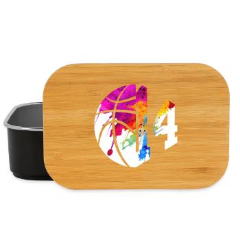 NR. 14 NUMMER 14 BASKETBALL 14. GEBURTSTAG - Lunch Box - Schwarz - Vorne