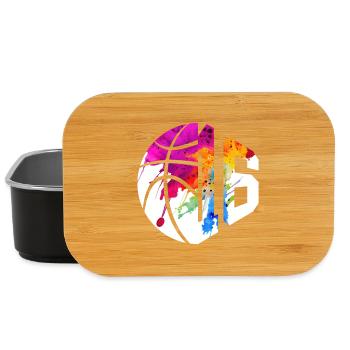 NR. 16 NUMMER 16 BASKETBALL 16. GEBURTSTAG - Lunch Box - Schwarz - Vorne