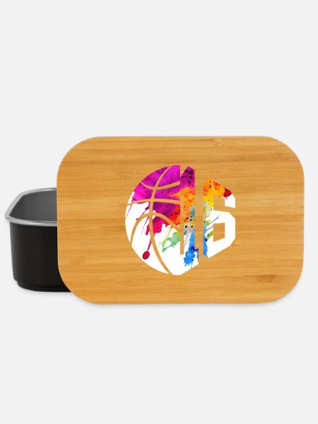 NR. 16 NUMMER 16 BASKETBALL 16. GEBURTSTAG - Lunch Box - Schwarz