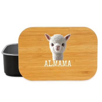 Almama Sweet Alpaca Mom Mother's Day Llama Mom Mom - Lunch Box - black - Front