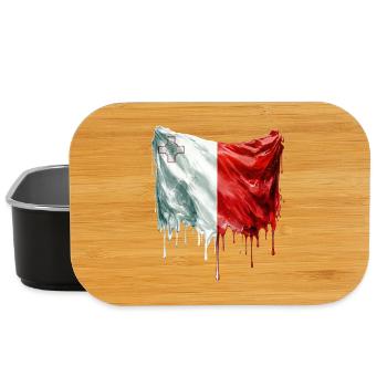 Maltese Flag Colorful Paint - Lunch Box - black - Front