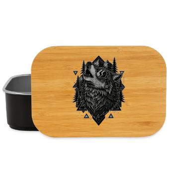 Stay Wild Wolf Outdoor - Lunch Box - Schwarz - Vorne