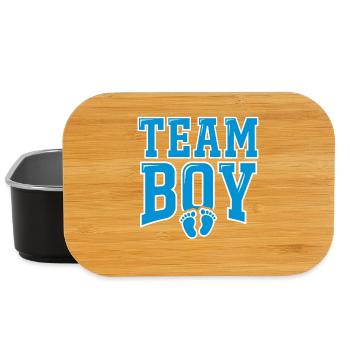 TEAM BOY Typografie mit Fußspuren - Lunch Box - Schwarz - Vorne