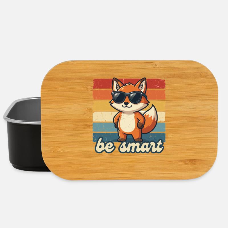Lustiger Fuchs Be Smart Shirt Geschenk Idee - Lunch Box - Schwarz