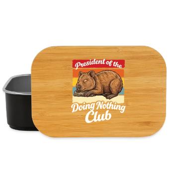 Quel cadeau drôle de la chemise du club Quokka Doing Nothing - Boîte à goûter - noir - Devant