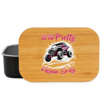 UTV Off Road Girl Woman 4 Wheeler Side by side - Lunch Box - black - Front