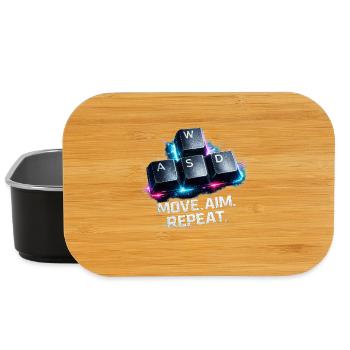 Funny Gaming Keyboard WASD My Cardio Gamer - Lunch Box - black - Front