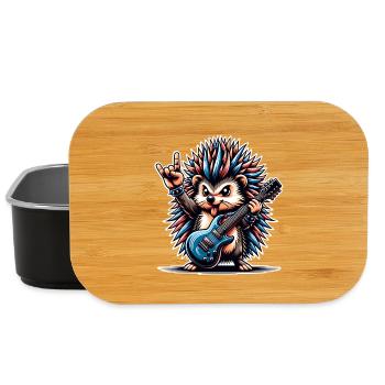 E Gitarre Igel Gitarrist Rock N Roll - Lunch Box - Schwarz - Vorne