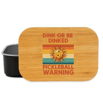 Joueur drôle de pickleball Dink ou Dinked - Boîte à goûter - noir - Devant