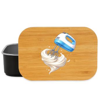 Whipping Cream Hand Mixer Baking Design - Lunch Box - black - Front